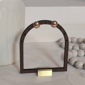 Dainty Vintage 1980s Cute As a Button Gold-Tone Pierced Stud Earrings